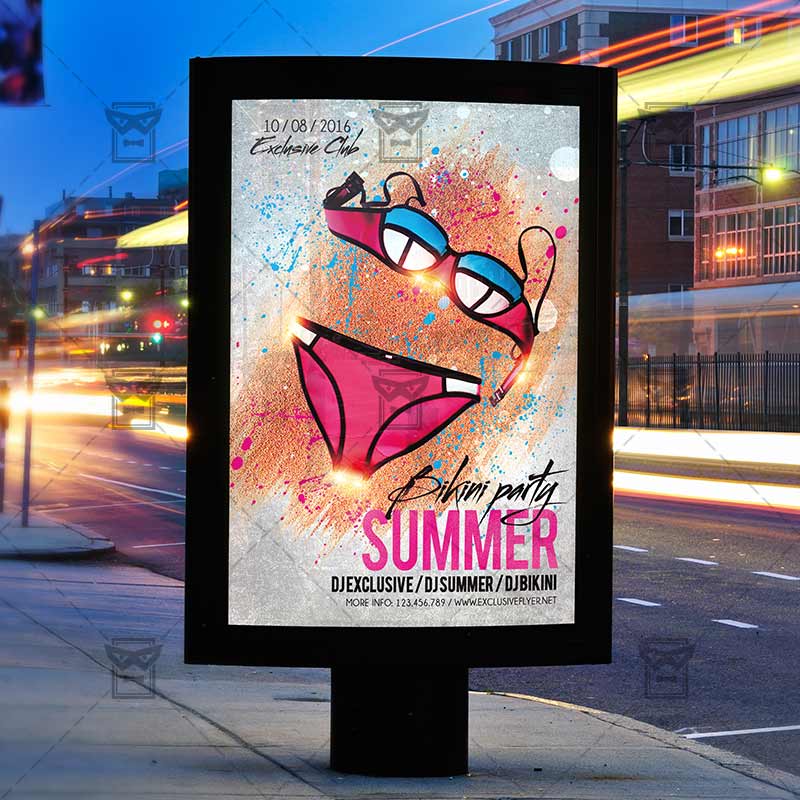 Bikini Summer Party Premium Flyer Template Instagram Size Flyer ExclsiveFlyer Free And