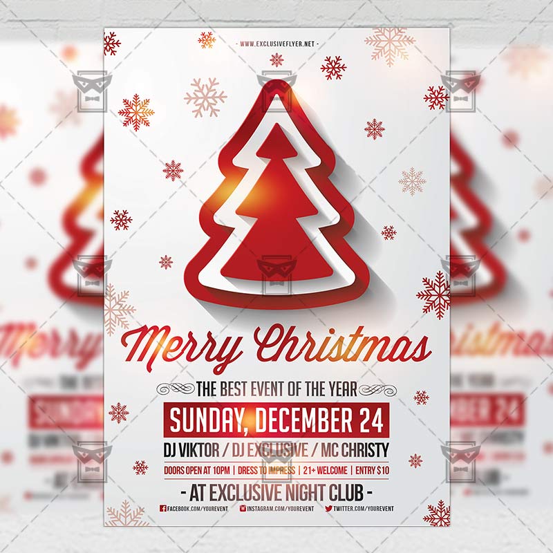 15 Magic Merry Christmas PSD Flyer Templates for Your Holiday Parties