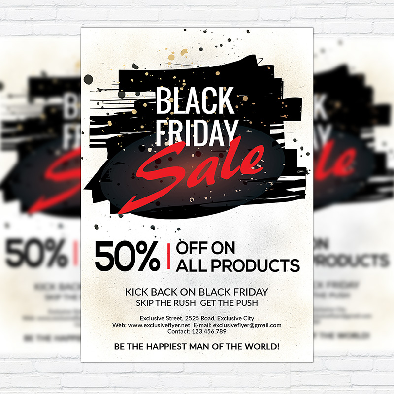Black Friday Sale Premium Flyer Template ExclsiveFlyer Free and