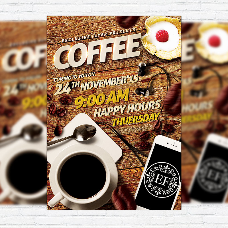 coffee flyer premium flyer template facebook cover coffee flyer