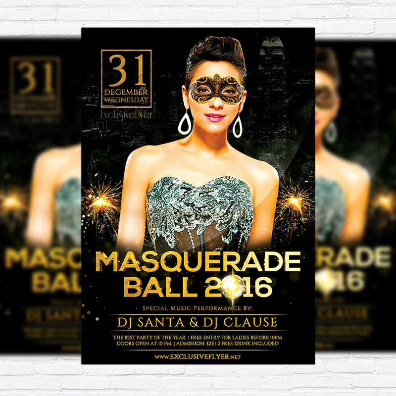masquerade flyer template