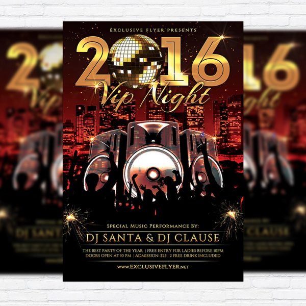 2016 VIP Night - Premium Flyer Template + Facebook Cover