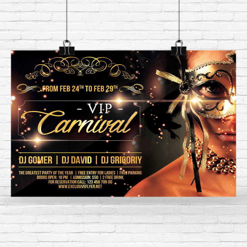 vip carnival premium flyer template facebook cover carnival flyer template psd