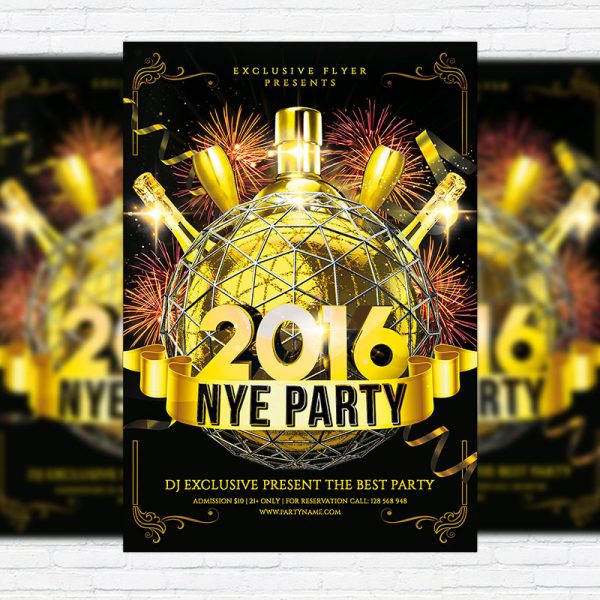 2016 NYE Night - Premium Flyer Template + Facebook Cover