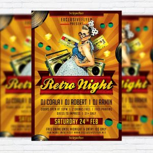 The Vintage Party - Premium Flyer Template + Facebook Cover