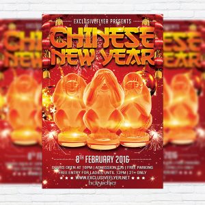 Chinese New Year - Premium Flyer Template + Facebook Cover