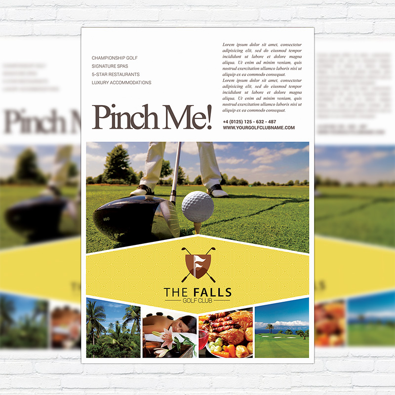 golf resort premium psd template golf psd