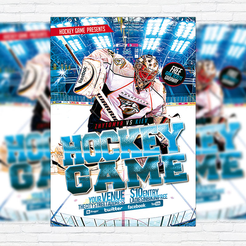 hockey premium flyer template exclsiveflyer free and hockey flyer template