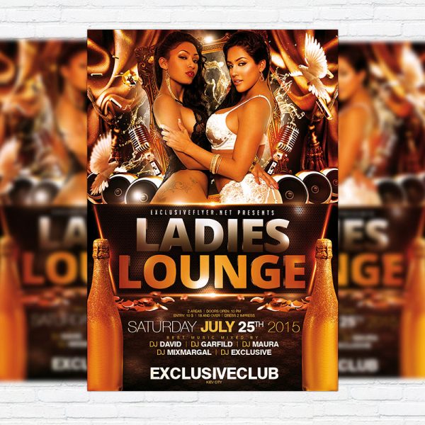 Ladies Lounge - Premium Flyer Template + Facebook Cover