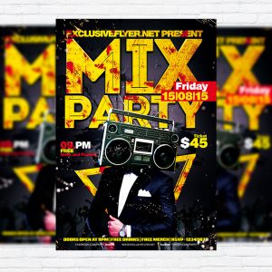 Mix Party - Premium Flyer Template + Facebook Cover