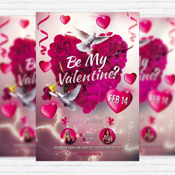 Be My Valentine - Premium PSD Flyer Template