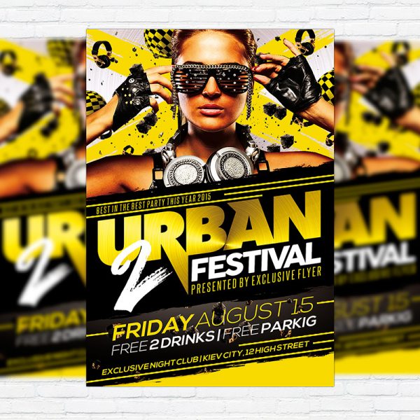 Urban Festival - Premium Flyer Template + Facebook Cover