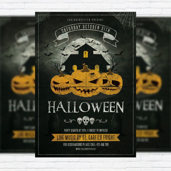 Halloween Vol.3 - Premium Flyer Template + Facebook Cover