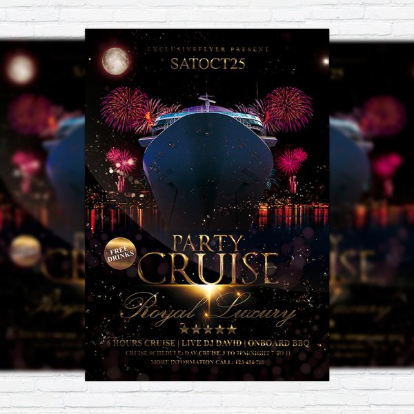 Cruise Party Vol.2 - Premium Flyer Template + Facebook Cover