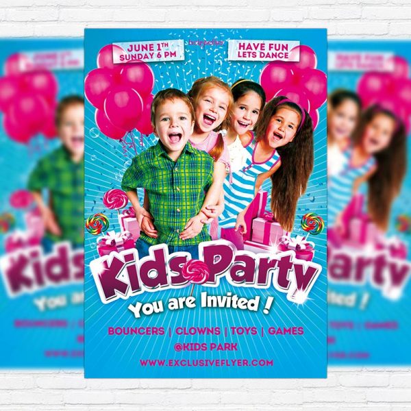 Kids Party - Premium PSD Flyer Template