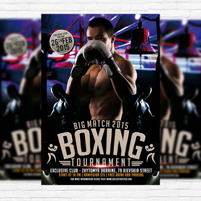 Boxing Tournament Premium PSD Flyer Template ExclsiveFlyer Free