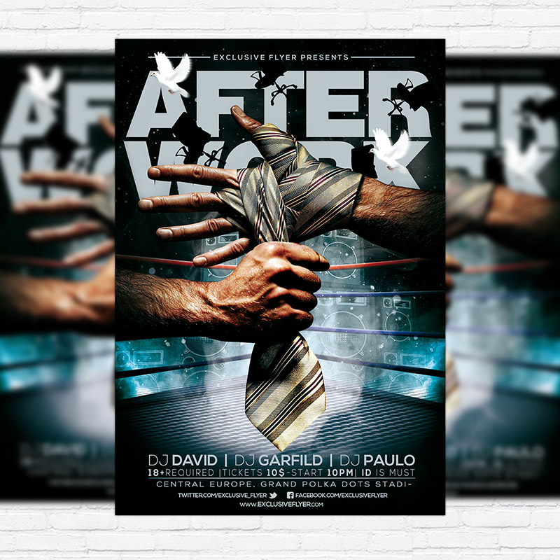 after work premium psd flyer template exclsiveflyer free and