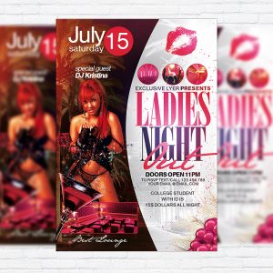 Ladies Night Out - Premium Flyer Template + Facebook Cover