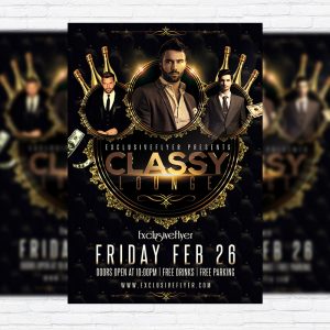 Classy Lounge Party - Premium PSD Flyer Template