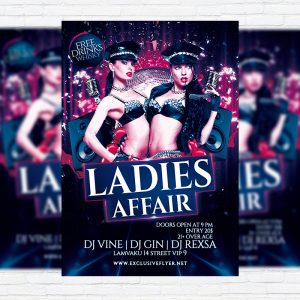 Ladies Affair - Premium Flyer Template + Facebook Cover