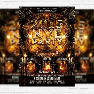 2015 NYE Party - Premium PSD Flyer Template