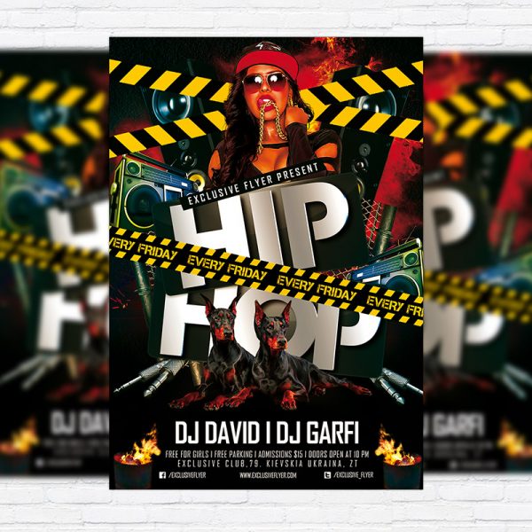 Hip Hop Party - Premium PSD Flyer Template