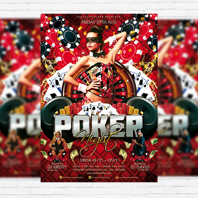 Poker flyer psd