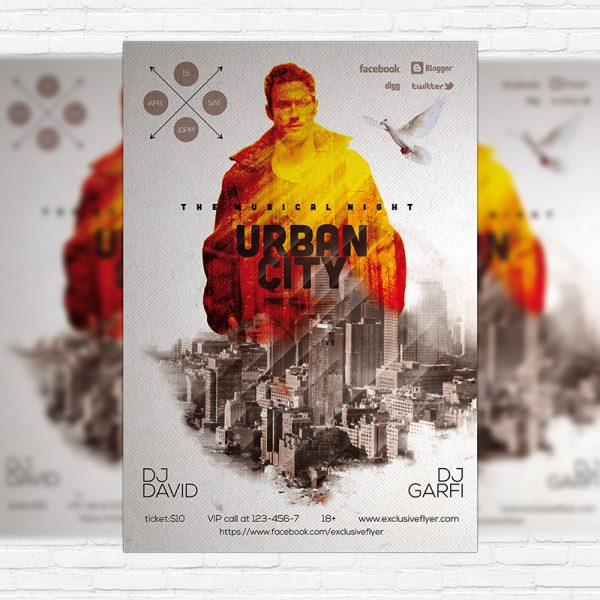 Urban City - Premium Flyer Template + Facebook Cover