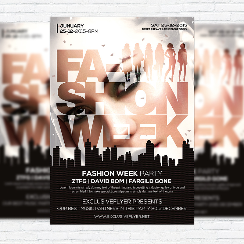 fashion flyer template