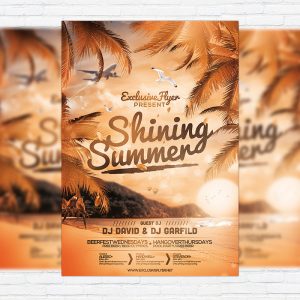 Shining Summer - Premium Flyer Template + Facebook Cover