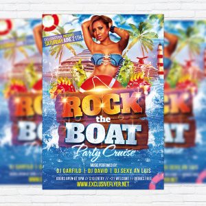 Rock The Boat - Premium Flyer Template + Facebook Cover