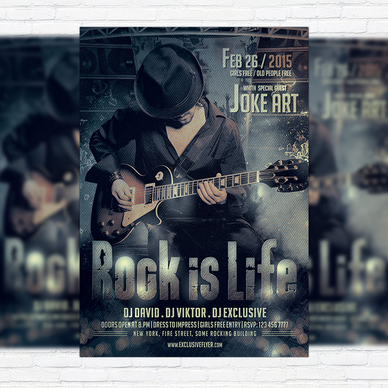 rock night party premium psd flyer template exclsiveflyer free rocking flyer background