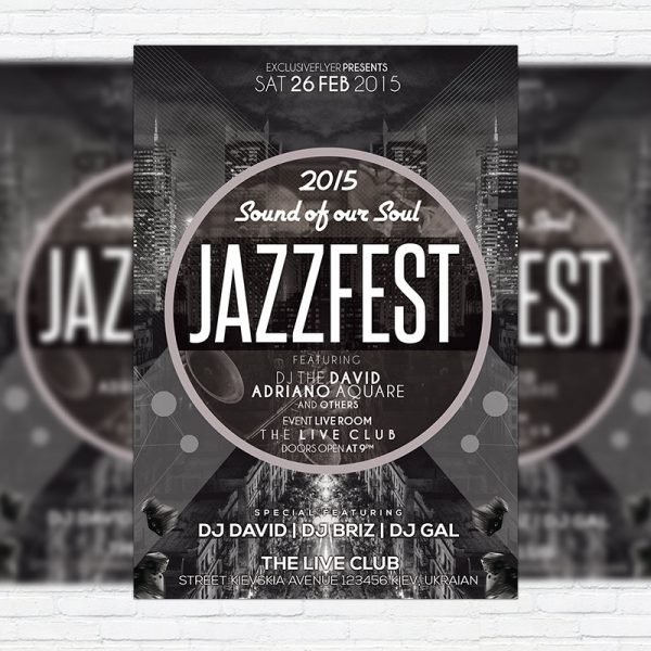 Jazz Fest Party - Premium PSD Flyer Template
