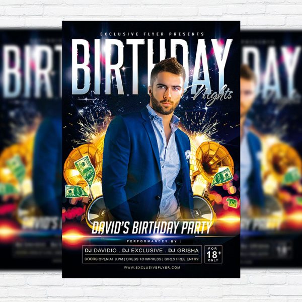 Birthday Nights - Premium PSD Flyer Template