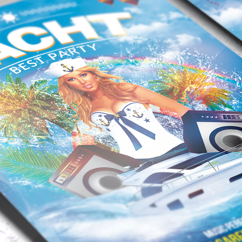 yacht party premium flyer template facebook cover yacht party flyer