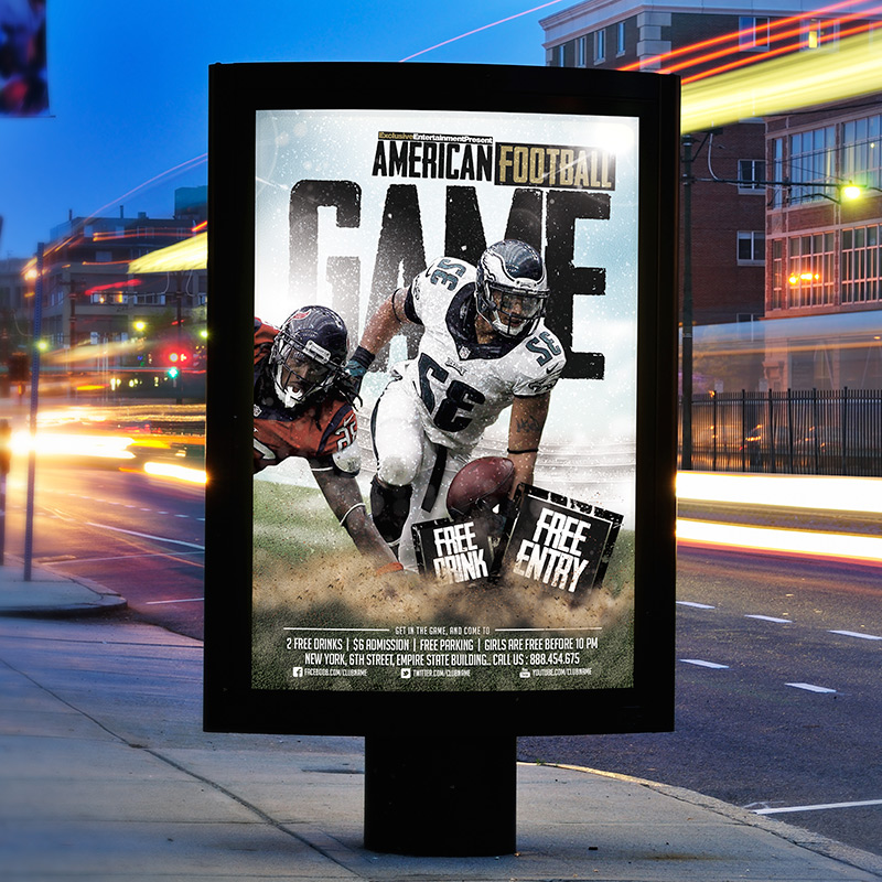 soccer game flyer psd template facebook cover save template