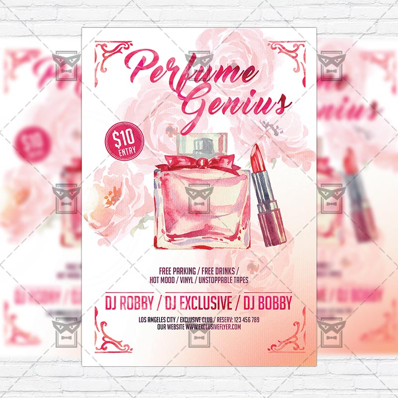 perfume genius premium flyer template facebook cover pink flyer