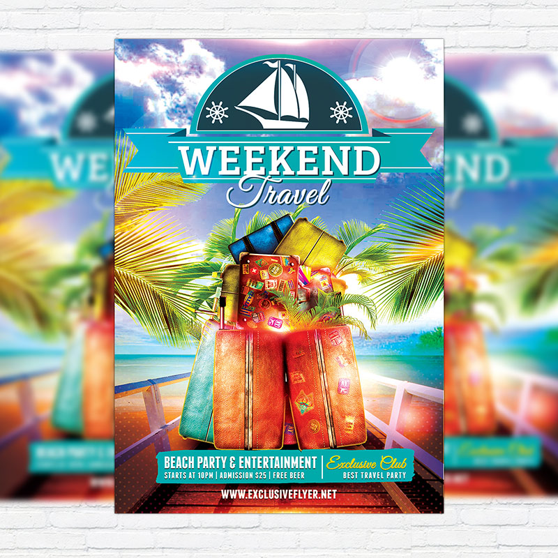 Travel Weekend Premium Flyer Template Facebook Cover Exclsiveflyer Free And Premium Psd Travel Flyer Template Free