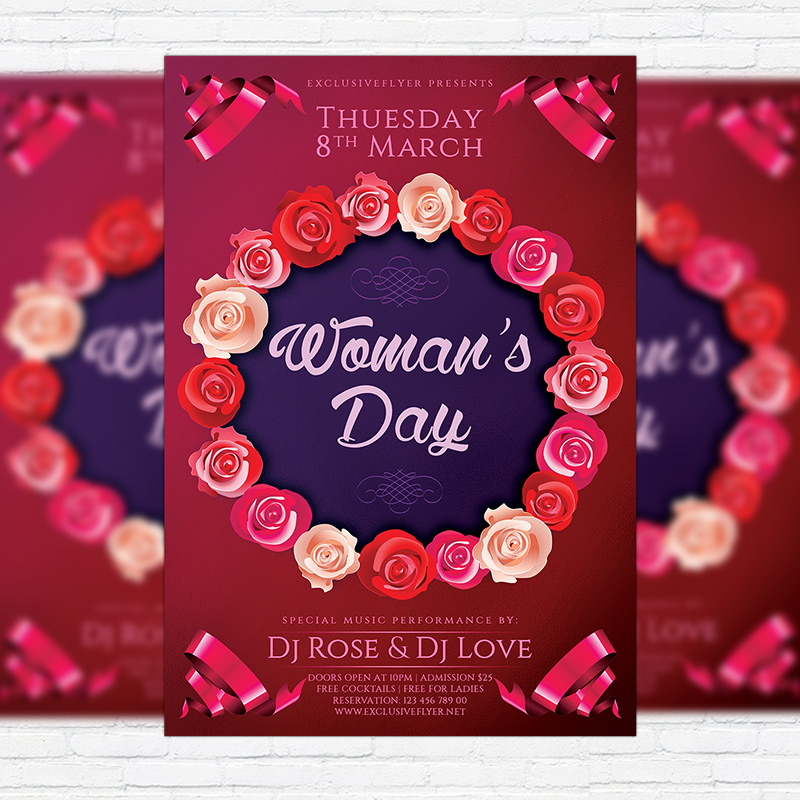 womens day premium flyer template facebook cover s day templates