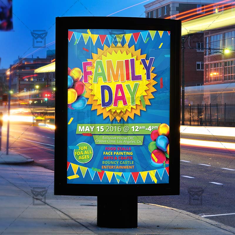 family fun night flyer template