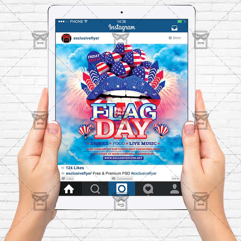 flag day premium flyer template instagram size flyer flyer templates sizes