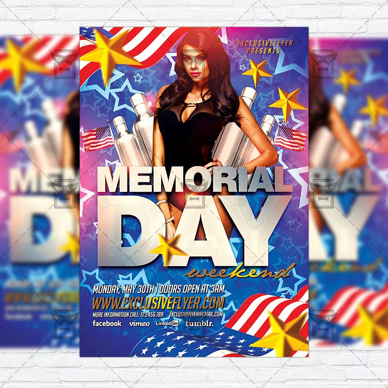 free memorial day flyer template
