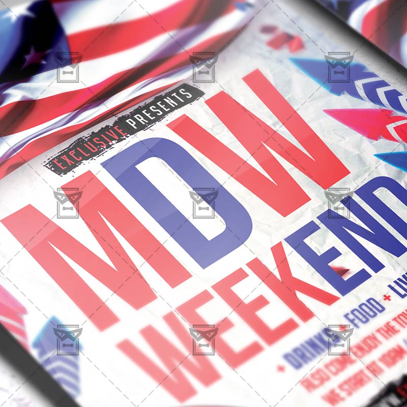 memorial day weekend premium flyer template instagram size flyer memorial day flyer template