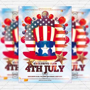 4th Of July – Premium Flyer Template + Instagram Size Flyer-1