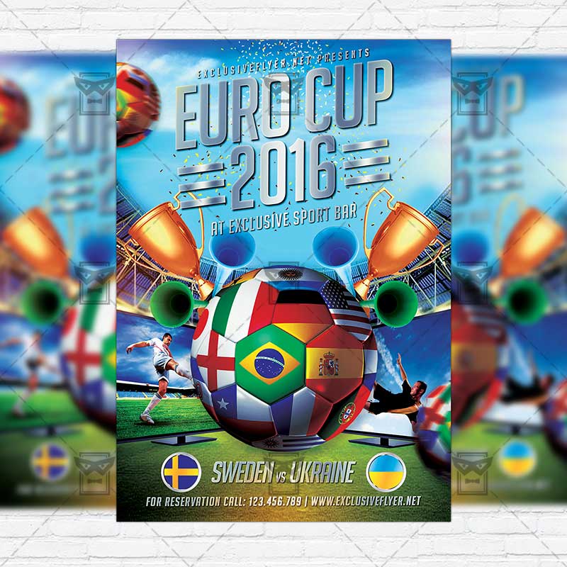 Euro Cup - Premium Flyer Template + Instagram Size Flyer ...