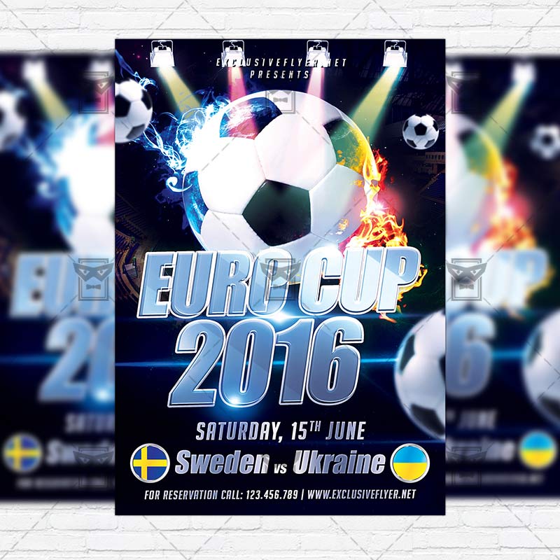 Euro Cup 2016 Premium Flyer Template Instagram Size Flyer Exclsiveflyer Free And Premium Free Instagram Flyer Template
