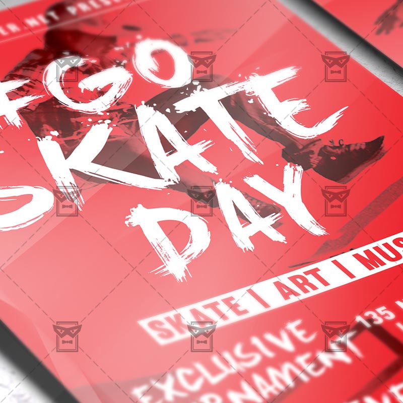 go skate day premium flyer template instagram size flyer skateboard flyer psd