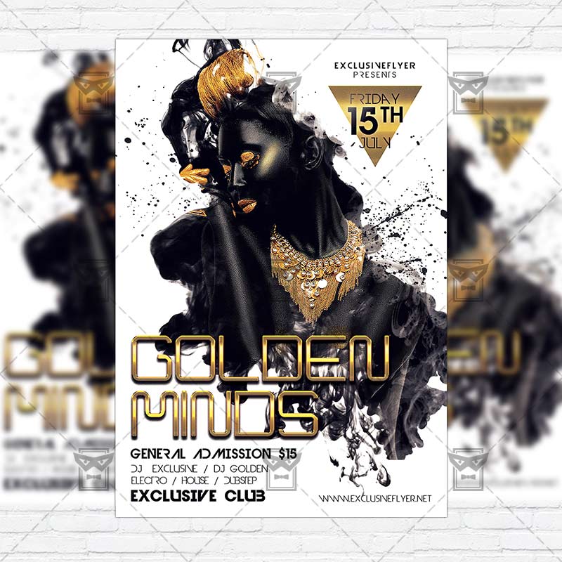 golden minds premium flyer template instagram size flyer club flyer instagram