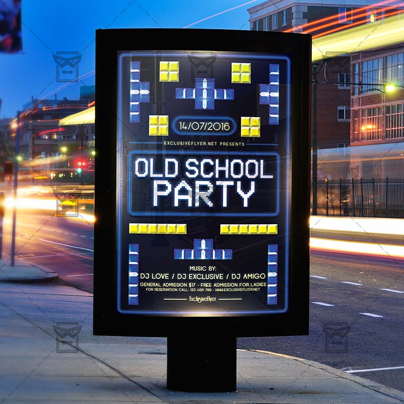 old school party premium flyer template instagram size flyer flyer templates instagram poster facebook