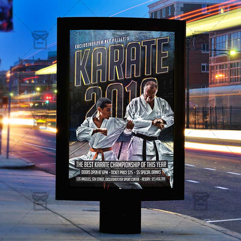 karate tournament premium flyer template instagram size flyer karate tournament flyer template